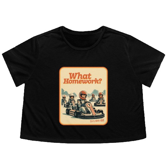 What Homework? It’s Race Day! Flowy Cropped Tees