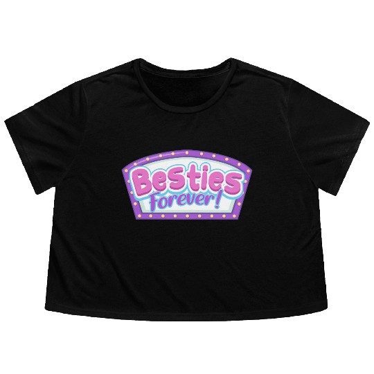 Besties Forever Flowy Cropped Tees