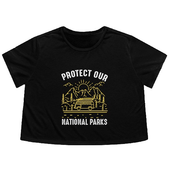 Environment protect national parks Flowy Cropped Tees