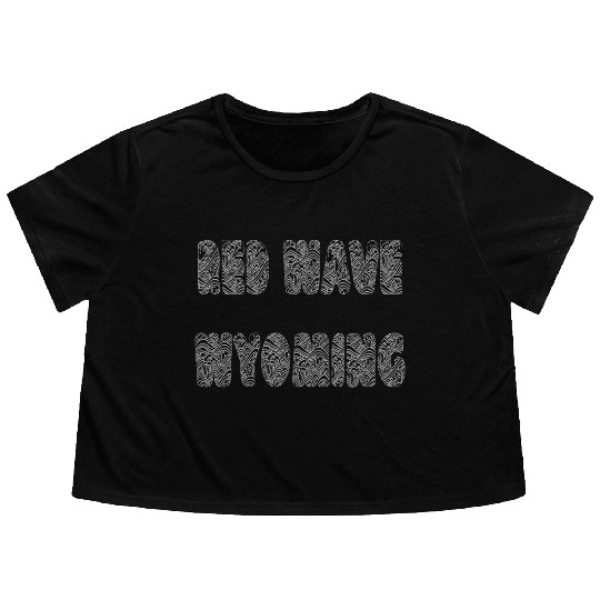 Red Wave Wyoming Flowy Cropped Tees