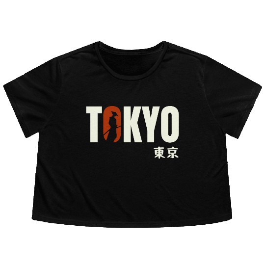 Tokyo Typography Flowy Cropped Tees - Urban Statement