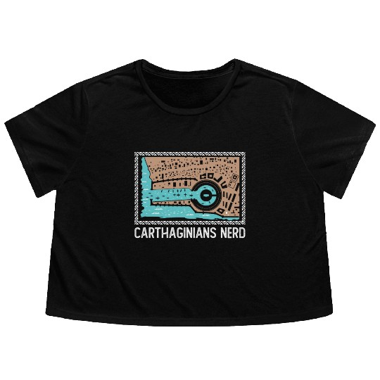Carthaginians nerd Flowy Cropped Tees
