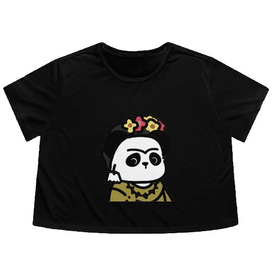 Frida Kahlo D83D DC3CGiant Panda Flowy Cropped Tees