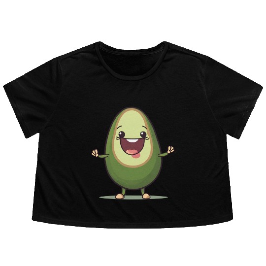 Happy Avocado Flowy Cropped Tees