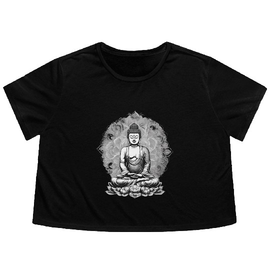 Nirvana Buddhism Flowy Cropped Tees