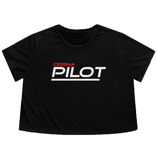 Cessna pilots Flowy Cropped Tees