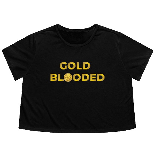 Gold blooded Flowy Cropped Tees