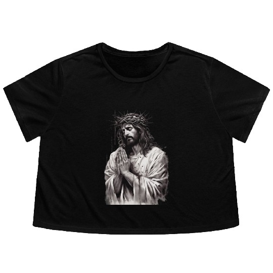 Jesus Is King Flowy Cropped Tees