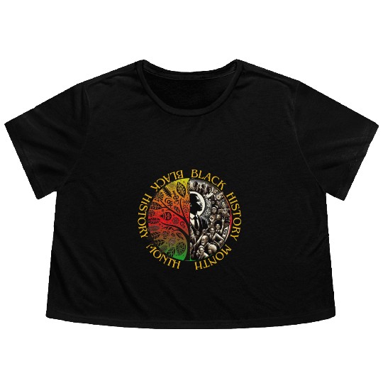 Heritage Embrace: Black History Month Flowy Cropped Tees