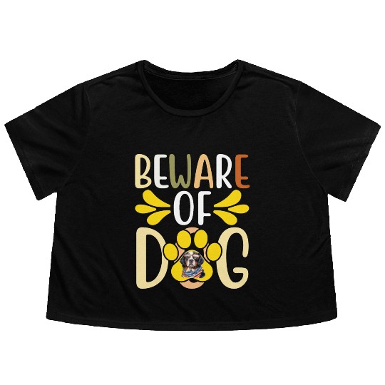 Beware Of Dog Flowy Cropped Tees