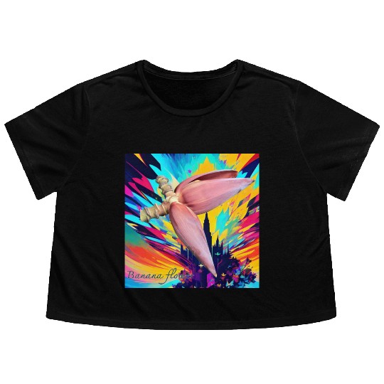 Banana flower Flowy Cropped Tees