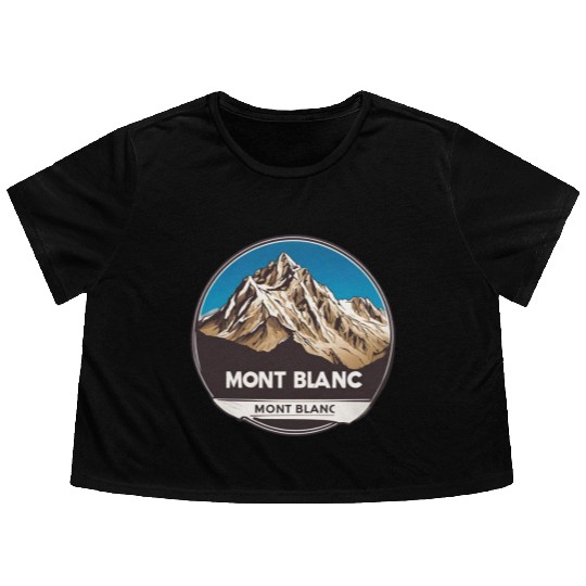 Mont Blanc logo Flowy Cropped Tees