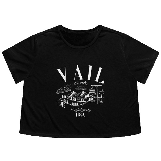 Vail Colorado Flowy Cropped Tees