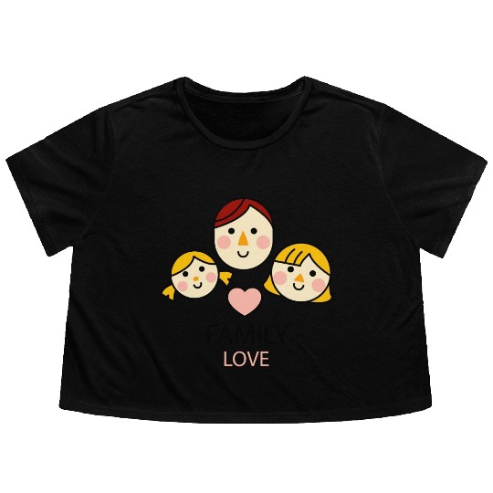 family love Flowy Cropped Tees