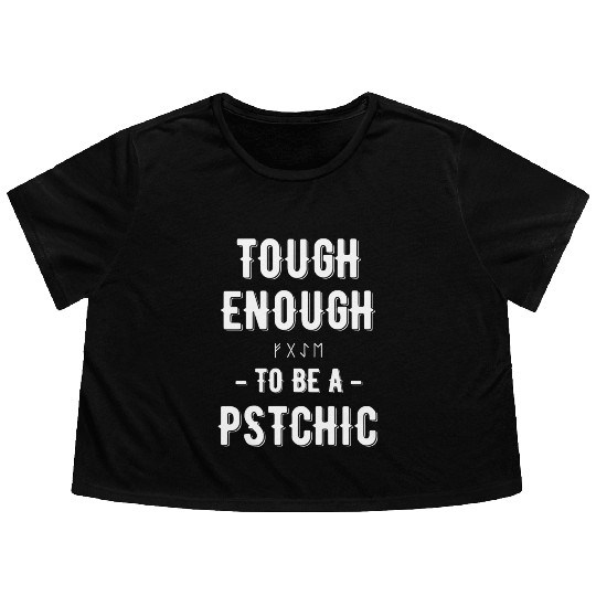 Tough Enough To Be A Psychic Celestial Card Flowy Cropped Tees