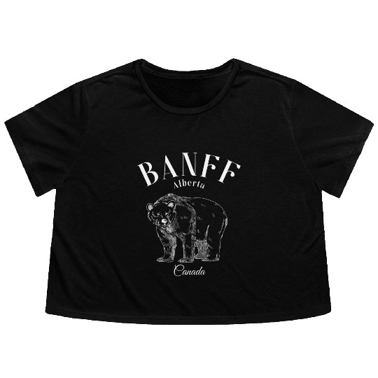 Banff Alberta Alberta's Rockies Souvenir Flowy Cropped Tees