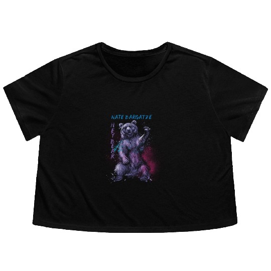 Hey Bear Painting Flowy Cropped Tees