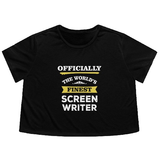 The World's Finest Screen Writer Flowy Cropped Tees