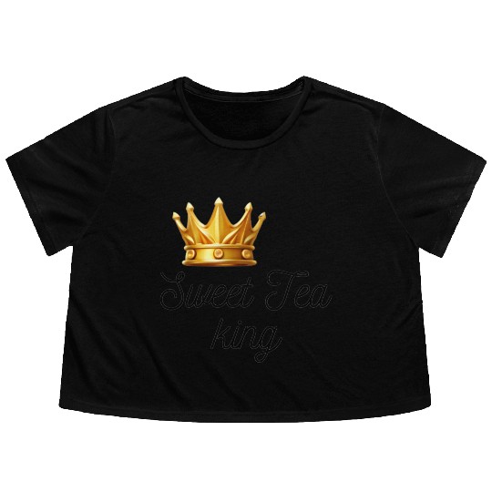 sweet tea king Flowy Cropped Tees