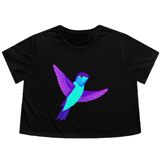Hummingbird Flowy Cropped Tees