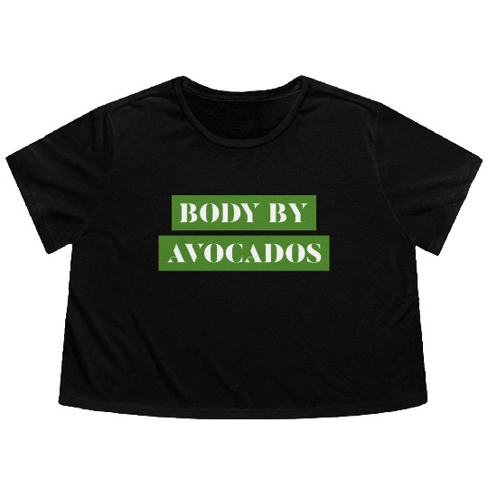 Body by Avocados Avocado Gym Flowy Cropped Tees