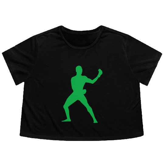 Israel Adesanya Green Active Flowy Cropped Tees