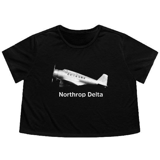 Northrop Delta Aircraft Flowy Cropped Tees