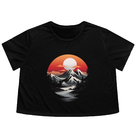 Mountain Glow Apparel: Sunrise Serenity Edition Flowy Cropped Tees