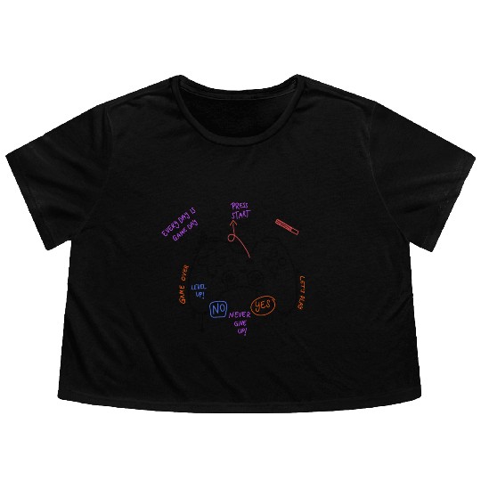 PlayStation Remote controller Black Flowy Cropped Tees