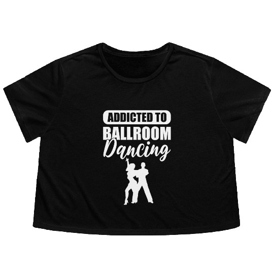 Ballroom Dancing Lover Dance Teacher Flowy Cropped Tees