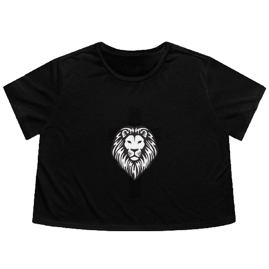 Lion of Judah Flowy Cropped Tees