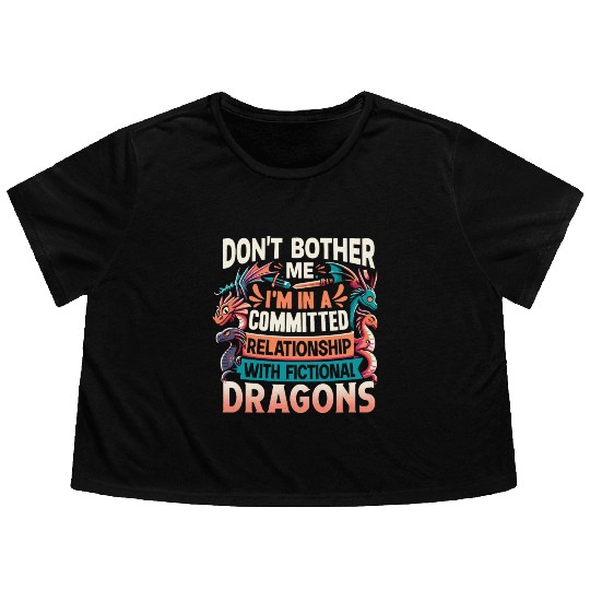 Dragon's Book Treasure Keeper - Not A Hoarder Flowy Cropped Tees