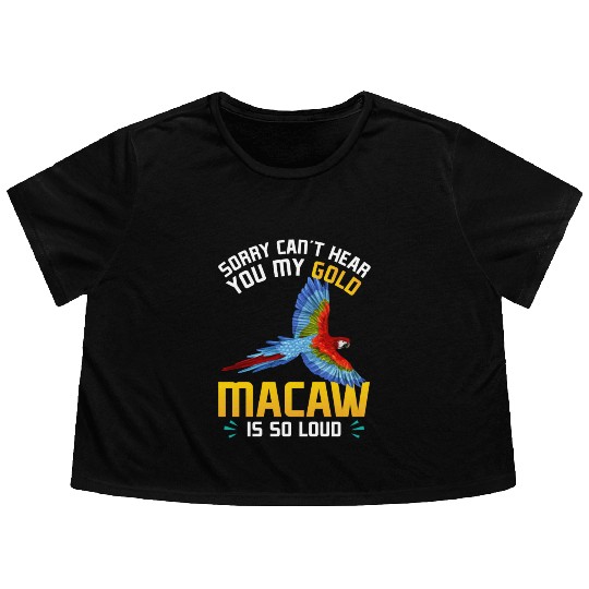 Blue Macaw Gold Macaw Ornithologist Enthusiast Flowy Cropped Tees