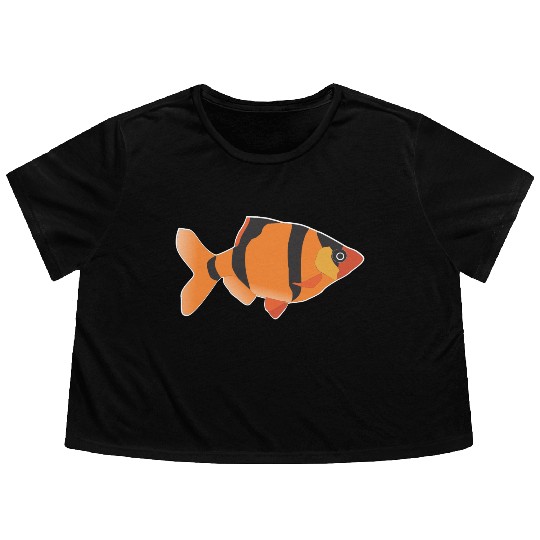 tiger brab Flowy Cropped Tees