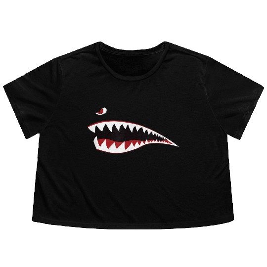 p-51 mustangs p-40 warhawks Flowy Cropped Tees