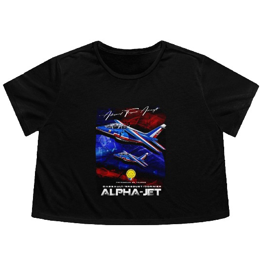 Alpha Jet Belgium Air Force Advanced Trainer Aircr Flowy Cropped Tees