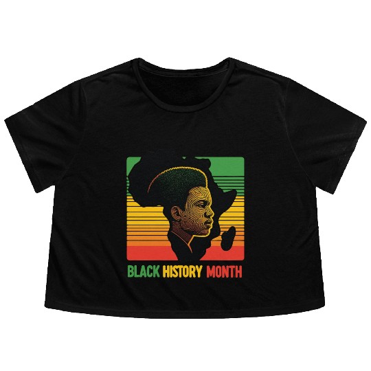 Black History Month - Resilient Spirits Flowy Cropped Tees
