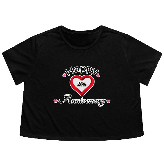 anniversary 26th Flowy Cropped Tees