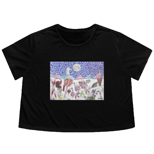 The Nutcracker Christmas Candy Land Flowy Cropped Tees