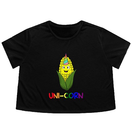 Uni-corn Farmer Flowy Cropped Tees