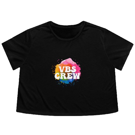 VBS Colorful Bible Vacation School Love Flowy Cropped Tees