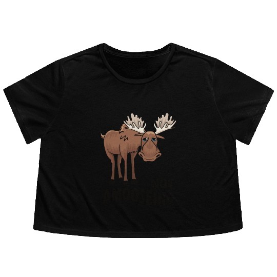 Not Amooseing Cool Moose Flowy Cropped Tees