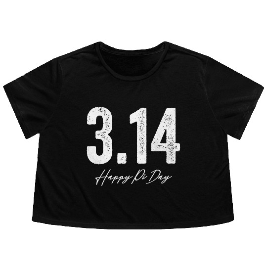 Happy Pi Day Flowy Cropped Tees