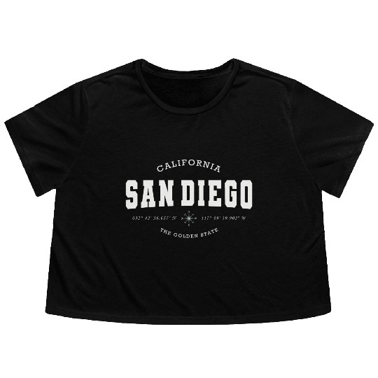 San Diego (CA) USA Flowy Cropped Tees