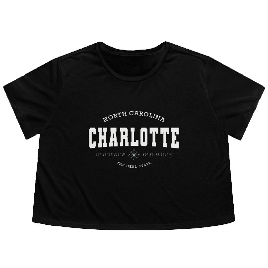 Charlotte (NC) USA Flowy Cropped Tees