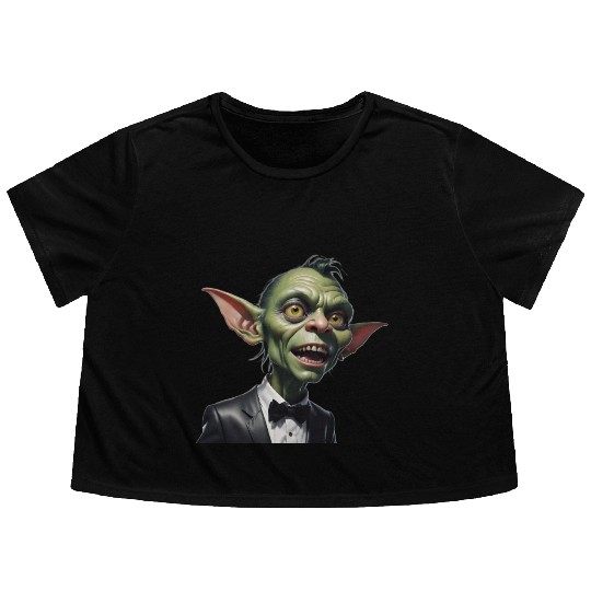 Green Goblin with Tuxedo Flowy Cropped Tees
