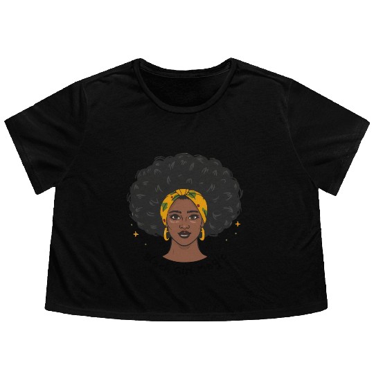 Empowerment Elegance: Black Girl Magic Flowy Cropped Tees