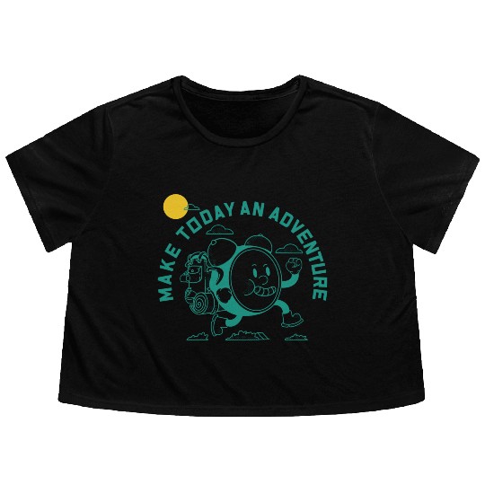 Make Today an Adventure Flowy Cropped Tees