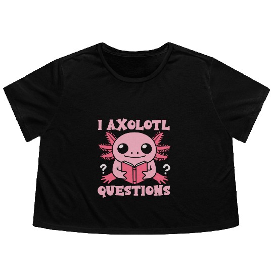Axolotl Questions Flowy Cropped Tees