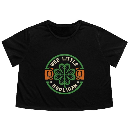 Lucky Hooligan Clover Flowy Cropped Tees